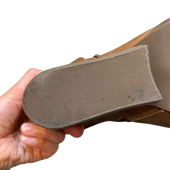 Korks Ease Wedge Ankle Booties Womens 8 EU 39 Brown Leather Boho Fairy Grunge - Picture 8 of 11